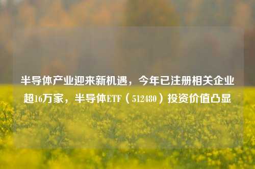 半导体产业迎来新机遇，今年已注册相关企业超16万家，半导体ETF（512480）投资价值凸显