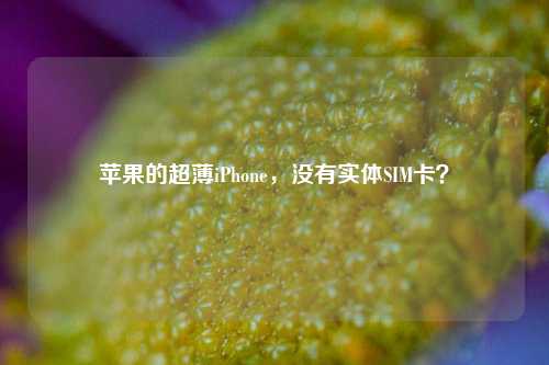 苹果的超薄iPhone，没有实体SIM卡？