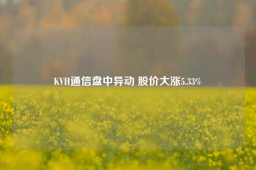 KVH通信盘中异动 股价大涨5.33%