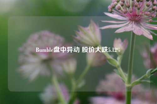 Bumble盘中异动 股价大跌5.12%