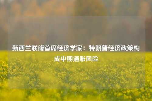 新西兰联储首席经济学家：特朗普经济政策构成中期通胀风险