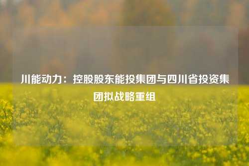 川能动力：控股股东能投集团与四川省投资集团拟战略重组